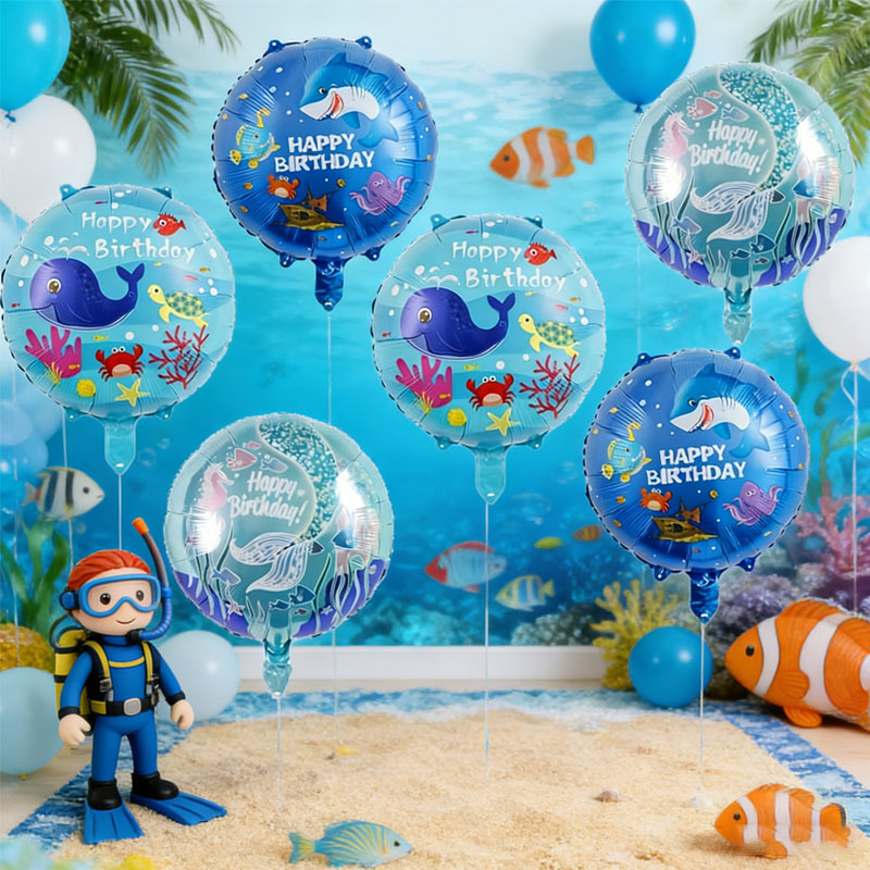 6pcs Ocean Theme Party Balloon - Marine Aquarium Decorations 리뷰 및 가격