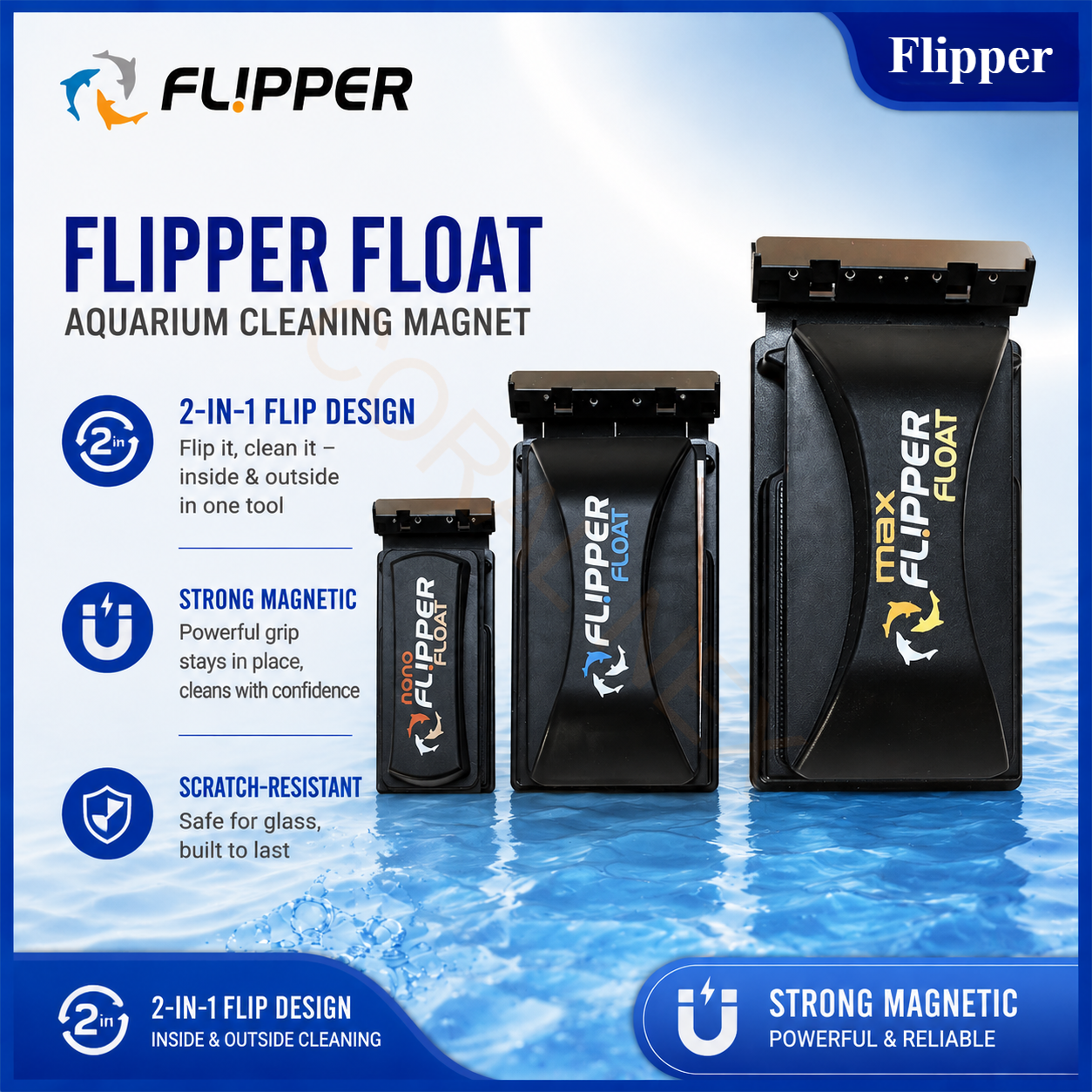 Flipper Nano/Standard/Max Floa - Marine Aquarium Glass Scraper 리뷰 및 가격