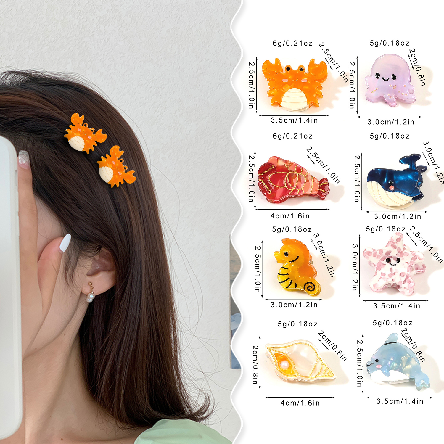 2PCS Acetate Ocean Animal Hair - Marine Aquarium Decorations 리뷰 및 가격