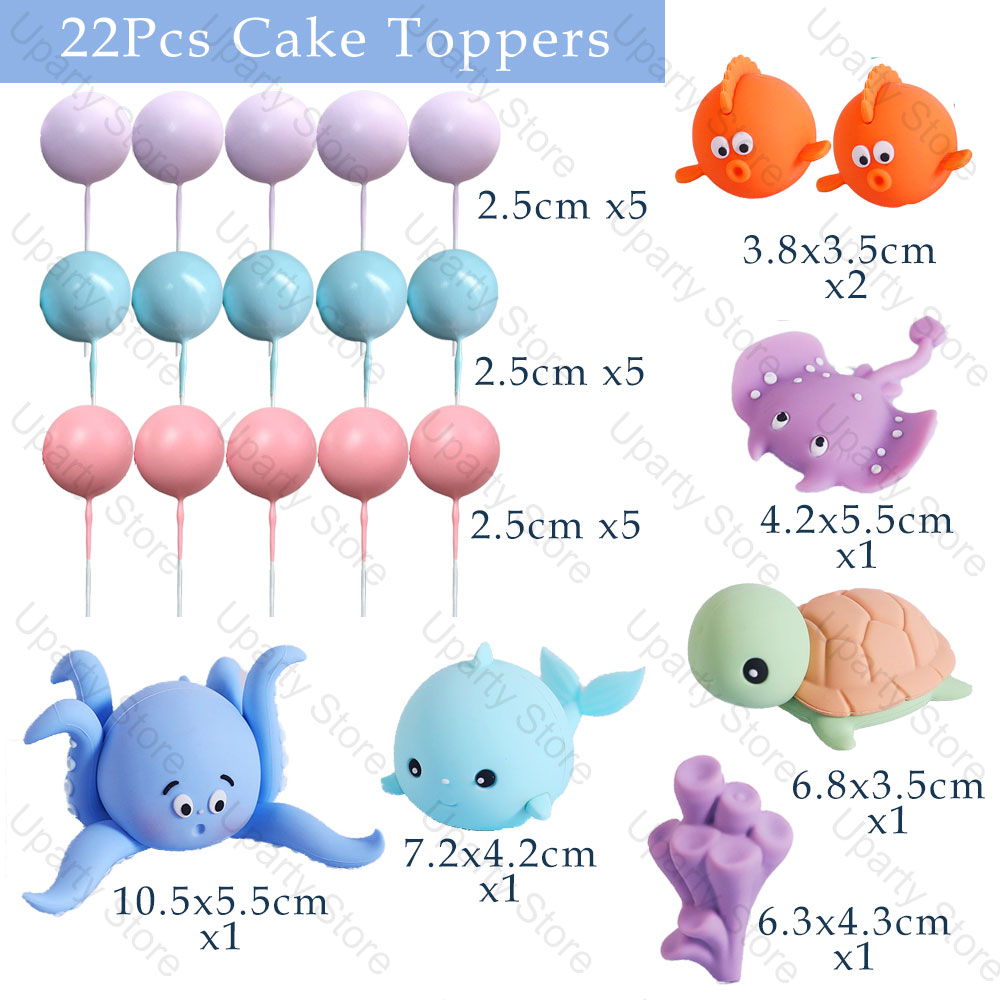 22Pcs Sea Animals Cake Toppers - Marine Aquarium Decorations 리뷰 및 가격