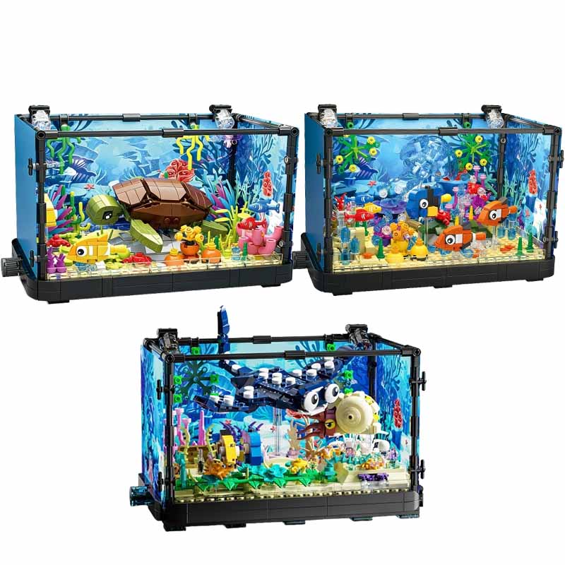 Fish Tank Building Block Set w - Marine Aquarium Decorations 리뷰 및 가격