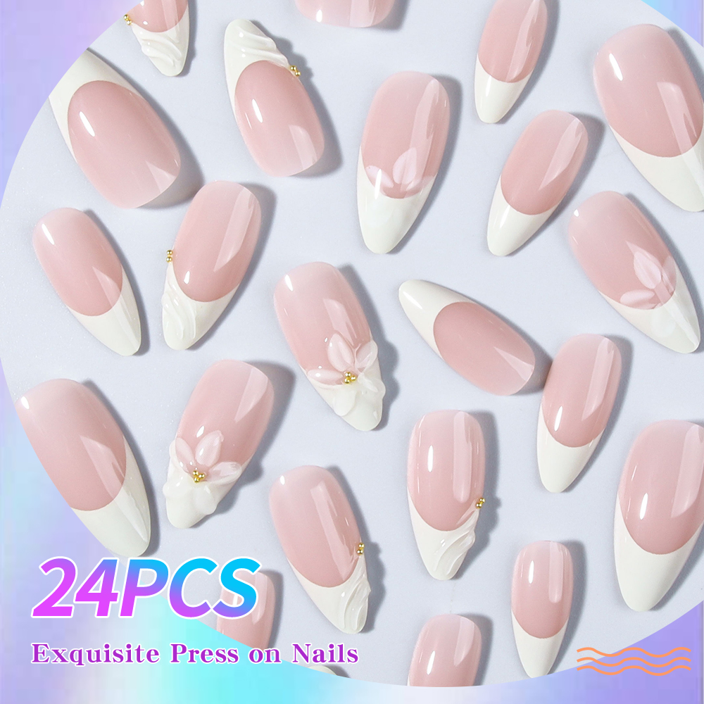 24pcs Almond 3d gel nails Whal - Marine Aquarium Decorations 리뷰 및 가격
