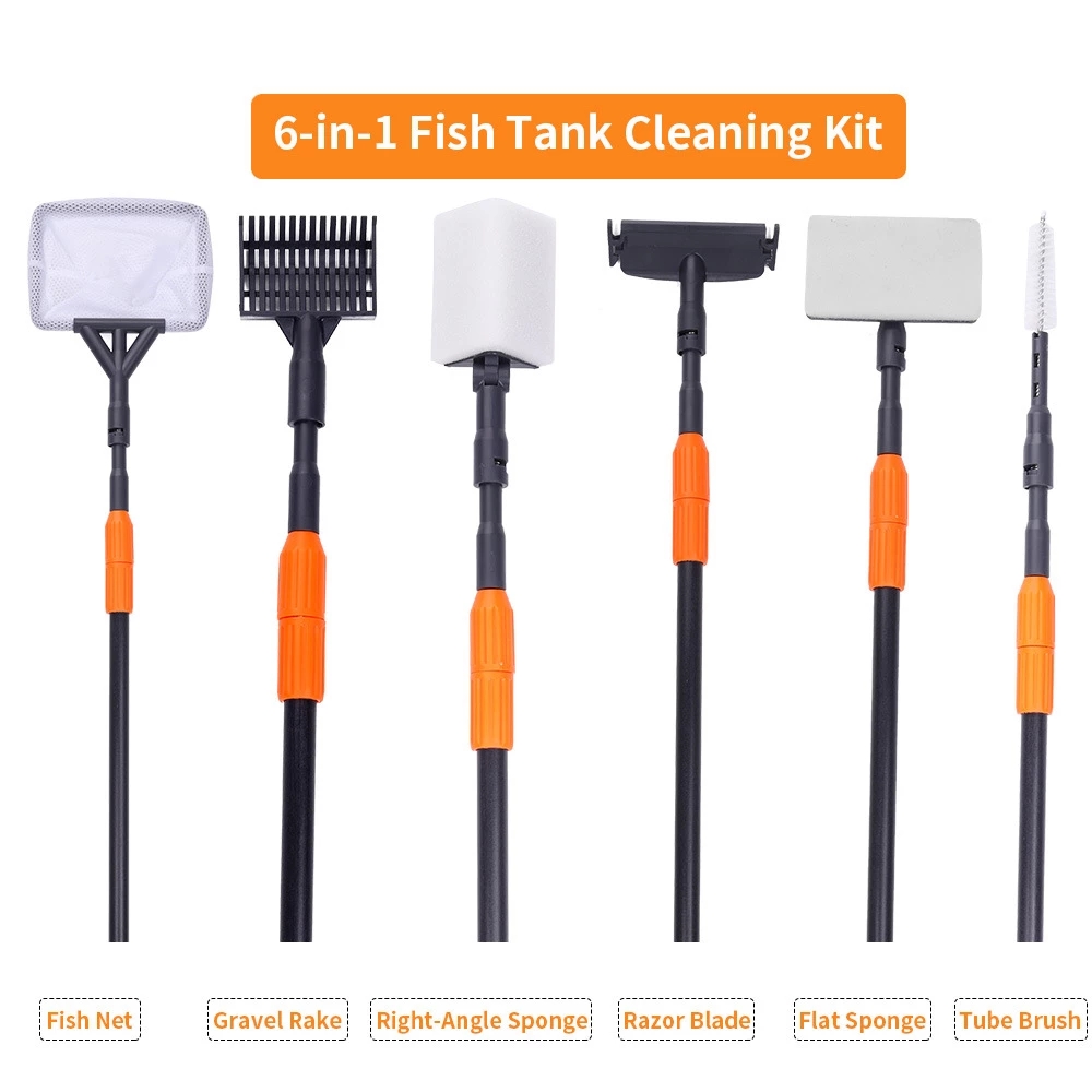 6 in 1 Aquarium Cleaning Tools - Marine Aquarium Glass Scraper 리뷰 및 가격