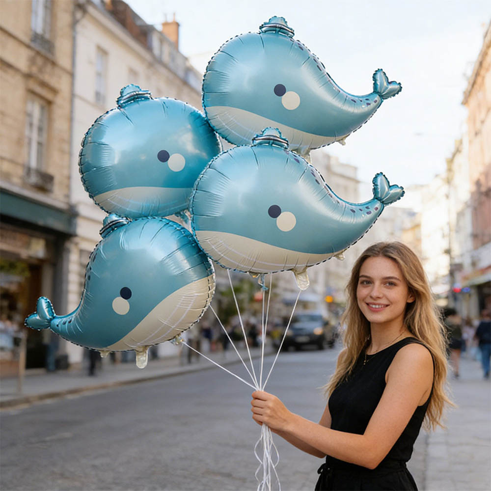 5pcs Cartoon Whale Foil Balloo - Marine Aquarium Decorations 리뷰 및 가격