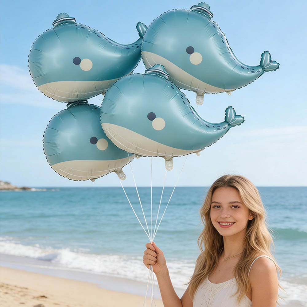 5pcs Cartoon Whale Foil Balloo - Marine Aquarium Decorations 리뷰 및 가격
