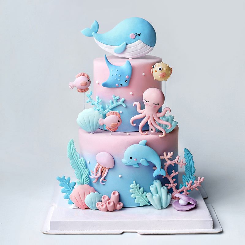 Ocean Octopus Whale Cake Decor - Marine Aquarium Decorations 리뷰 및 가격